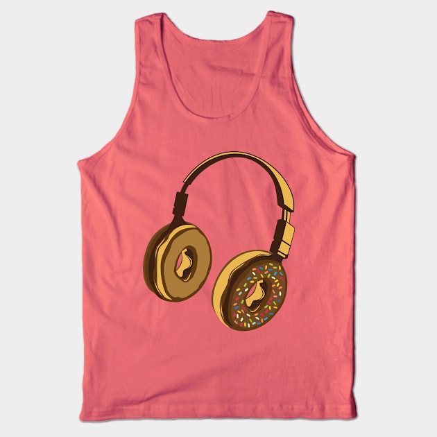 donut headphone Tank Top by Mako Design 